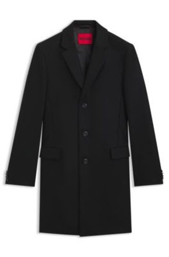 Manteau Slim en laine mélangée à du cachemire - HUGO - Modalova