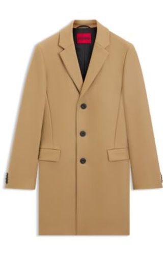 Manteau Slim en laine mélangée à du cachemire - HUGO - Modalova