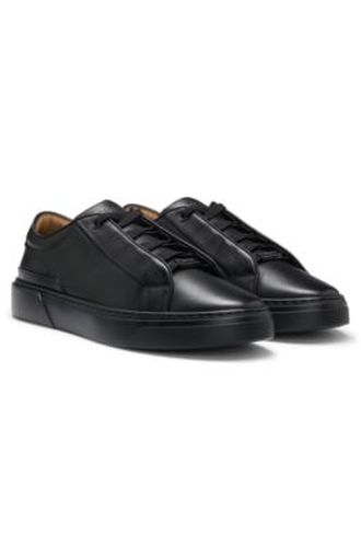 Gary baskets en cuir brossé à lacets élastiques - Boss - Modalova