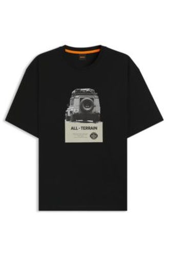 T-shirt décontracté en jersey de coton à motif imprimé - Boss - Modalova