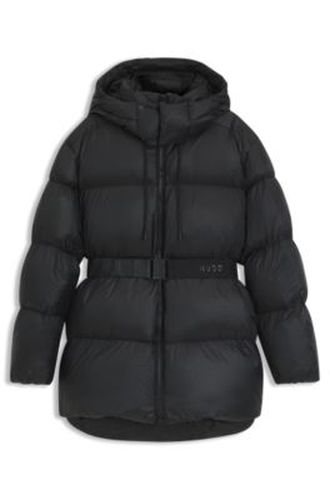 Veste déperlante matelassée à capuche et ceinture amovibles - HUGO - Modalova