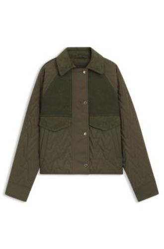 Veste déperlante en matières mélangées - Boss - Modalova
