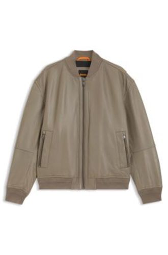 Veste Regular en cuir texturé - Boss - Modalova