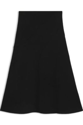 Jupe coupe évasée en laine bouillie - Boss - Modalova