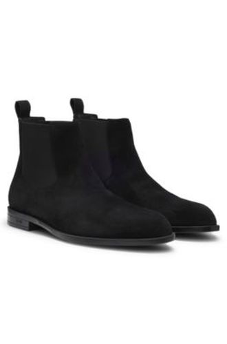 Bottines en cuir suédé à empiècements élastiques - Boss - Modalova