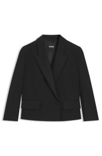 Veste de smoking Relaxed en twill de laine vierge - Boss - Modalova