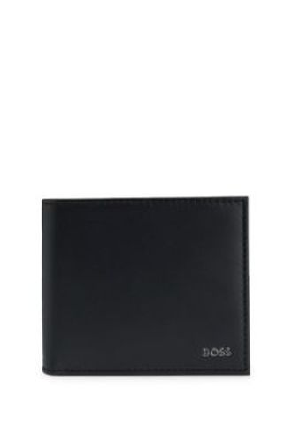 Portefeuille en cuir avec logo - Boss - Modalova