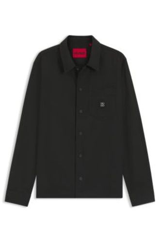 Chemise Oversize avec badge à logo revisité - HUGO - Modalova