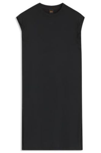 Robe en jersey à manches courtes avec détail logo - Boss - Modalova