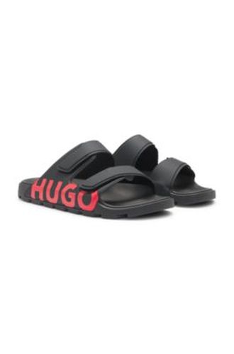Sandales à logo avec deux brides auto-adhésives - HUGO - Modalova