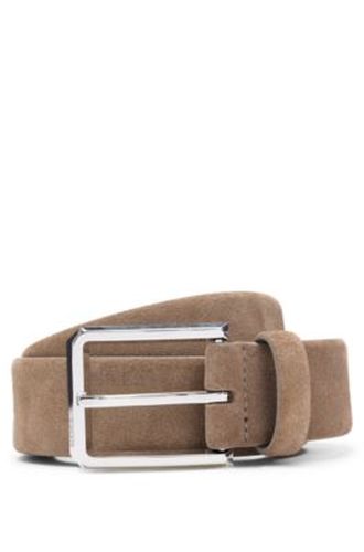 Ceinture en cuir suédé avec boucle argentée - Boss - Modalova