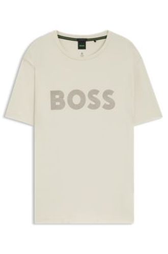 T-shirt en coton Pima avec logo brillant - Boss - Modalova