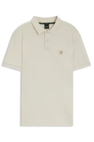 Polo en coton Pima à monogramme Double B - Boss - Modalova