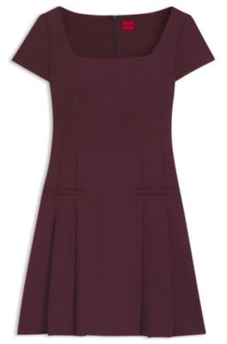 Robe en tissu stretch à encolure carrée - HUGO - Modalova
