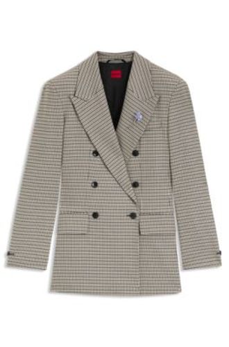 Blazer Relaxed à micro motif pied-de-poule - HUGO - Modalova
