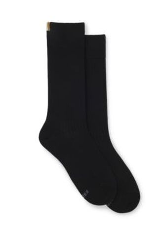 Lot de deux paires de chaussettes mi-mollet à la structure côtelée - Boss - Modalova