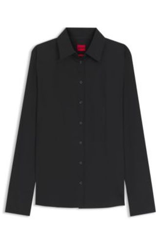 Chemisier Slim en twill de coton mélangé facile à repasser - HUGO - Modalova