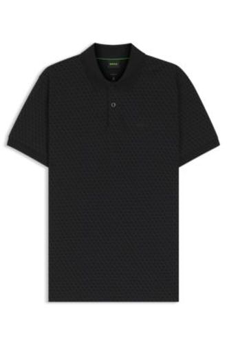 Polo en piqué de coton avec motif imprimé - Boss - Modalova