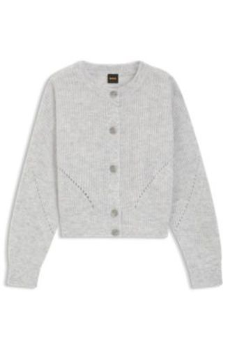 Cardigan Regular avec surpiqûres ajourées - Boss - Modalova
