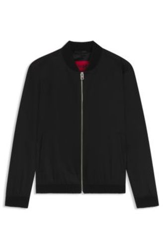 Veste en twill Slim avec fermeture éclair - HUGO - Modalova