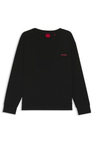 Haut de pyjama en coton stretch avec logo imprimé - HUGO - Modalova