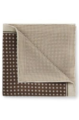 Pochette de costume en soie italienne à double imprimé - Boss - Modalova
