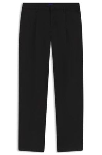 Pantalon coupe décontractée en twill de coton stretch - HUGO - Modalova