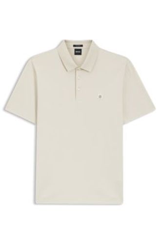 Polo en coton mercerisé avec monogramme double B - Boss - Modalova