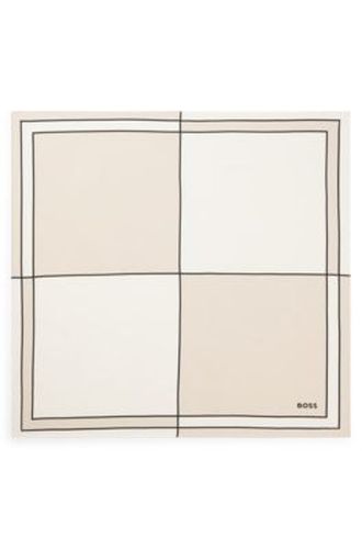 Foulard en soie à imprimé monogramme Double B - Boss - Modalova