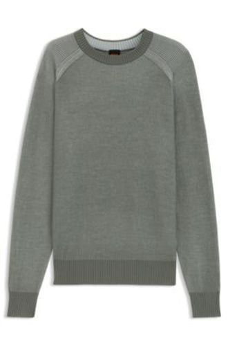 Pull en maille côtelée de laine mélangée - Boss - Modalova