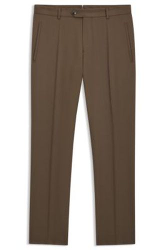 Pantalon Regular en laine vierge et laine texturée - Boss - Modalova