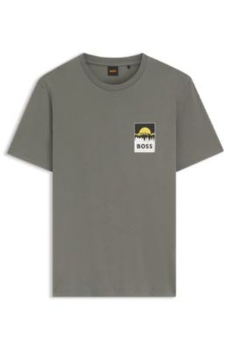 T-shirt en jersey de coton logoté - Boss - Modalova