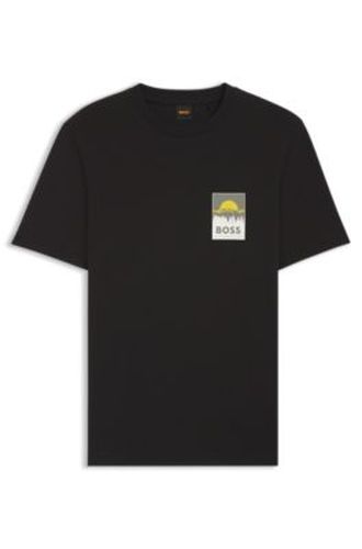 T-shirt en jersey de coton logoté - Boss - Modalova