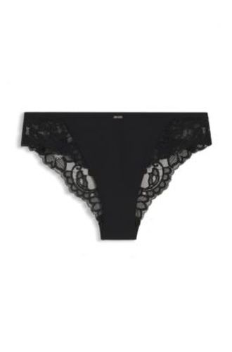 Slip en dentelle avec détails plissés en mesh - Boss - Modalova