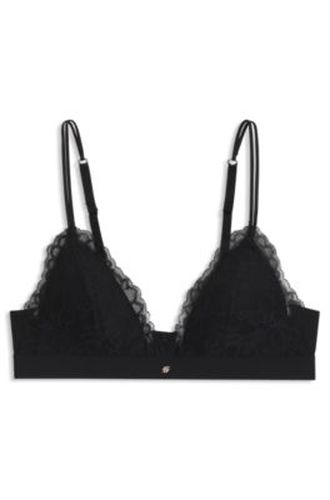 Brassière haut de gamme en dentelle à plis en tulle - Boss - Modalova