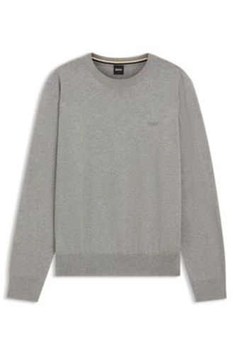 Pull en coton à logo brodé - Boss - Modalova