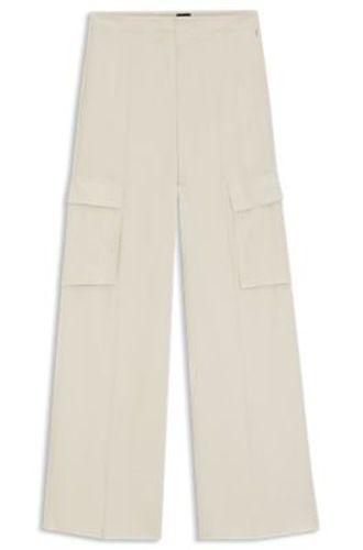 Pantalon en crêpe Regular avec poches cargo - Boss - Modalova