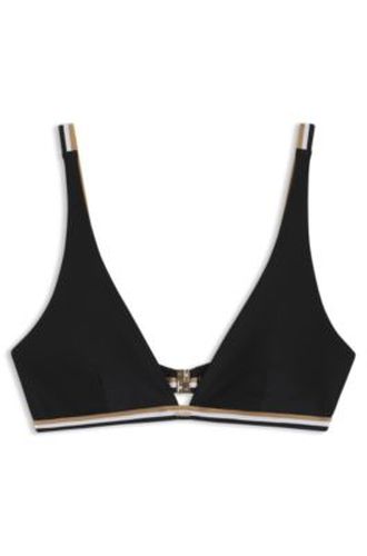 Soutien-gorge triangle avec élastique à rayures emblématiques - Boss - Modalova