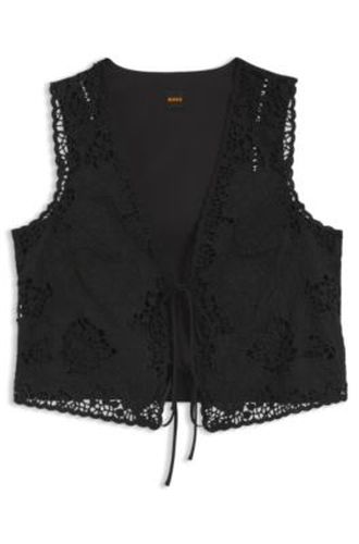 Gilet brodé avec fermeture par cravate - Boss - Modalova
