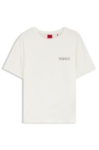 T-shirt de pyjama en jersey stretch à logo imprimé - HUGO - Modalova