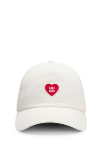 Casquette en twill de coton avec logo cœur - HUGO - Modalova