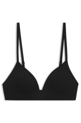 Brassière matelassée sans armatures avec bande logo - HUGO - Modalova