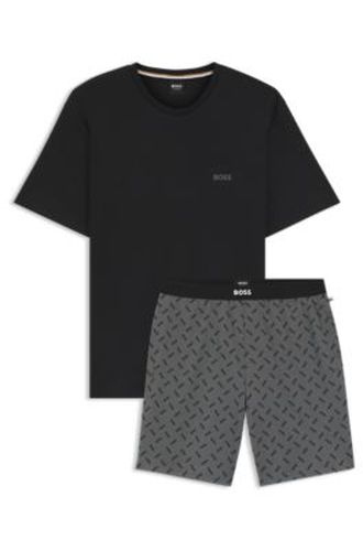 Pyjama en coton avec logos - Boss - Modalova