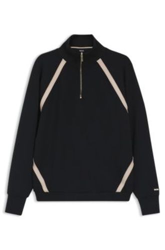 Sweat à encolure zippée avec inserts contrastants - Boss - Modalova