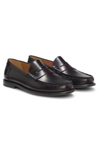 Mocassins en cuir à finition Penny - Boss - Modalova