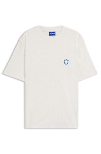 T-shirt en coton éponge avec logo Happy - HUGO - Modalova