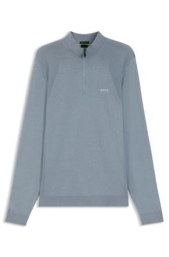 Pull en coton mélangé avec encolure zippée - Boss - Modalova