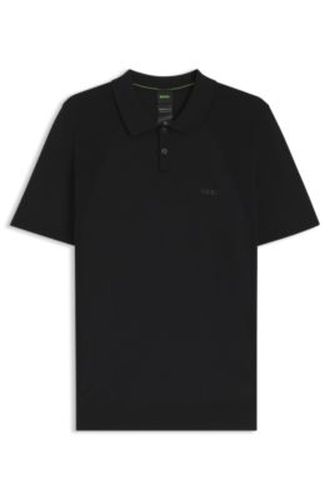 Polo en maille de coton mélangé avec Structure bodymapping - Boss - Modalova