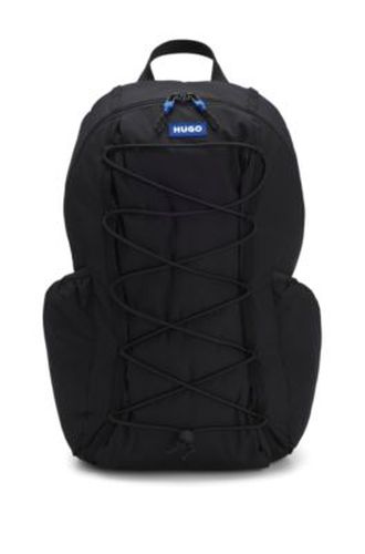 Sac à dos avec patch logoté bleu en gomme - HUGO - Modalova