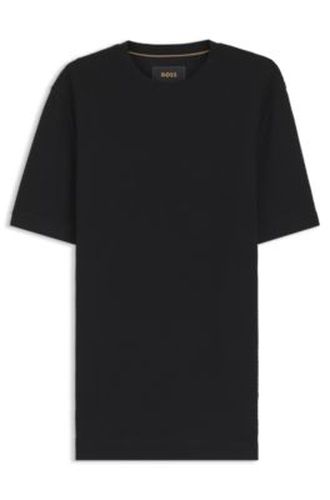 T-shirt en coton mercerisé et natté - Boss - Modalova